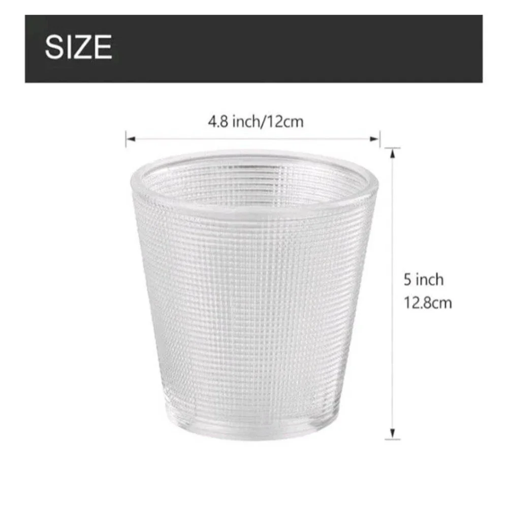 2PC Plaid Clear Glass Shades Cone Replacement Shades for Pendant Light Wall...